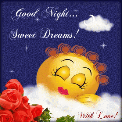 Romantic Good Night Sweet Dreams Gif Image with Love