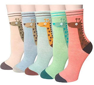 Chalier 5 Pairs Womens Cute Animal Socks Colorful Funny Casual Cotton Crew Socks