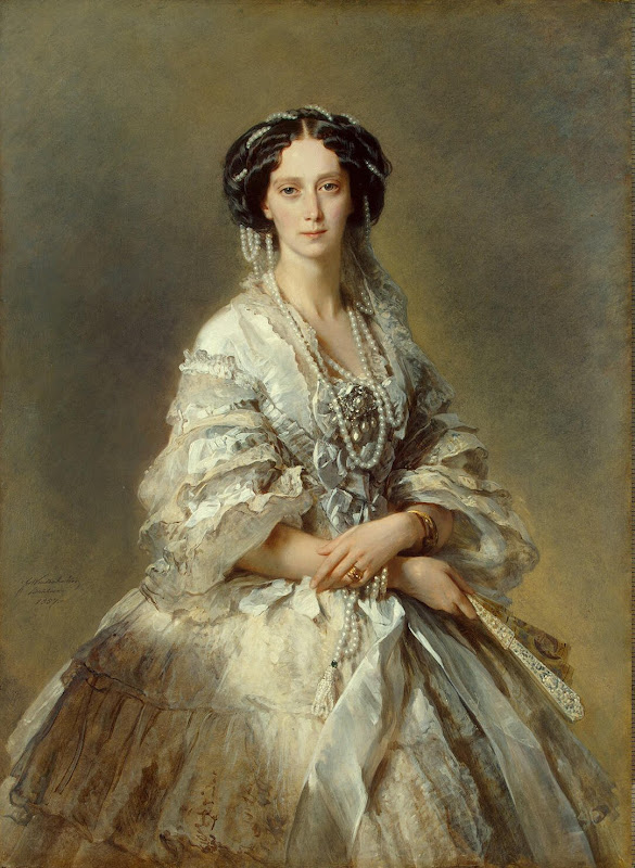 Portrait of Empress Maria Alexandrovna by Franz Xaver Winterhalter - Portrait Paintings from Hermitage Museum