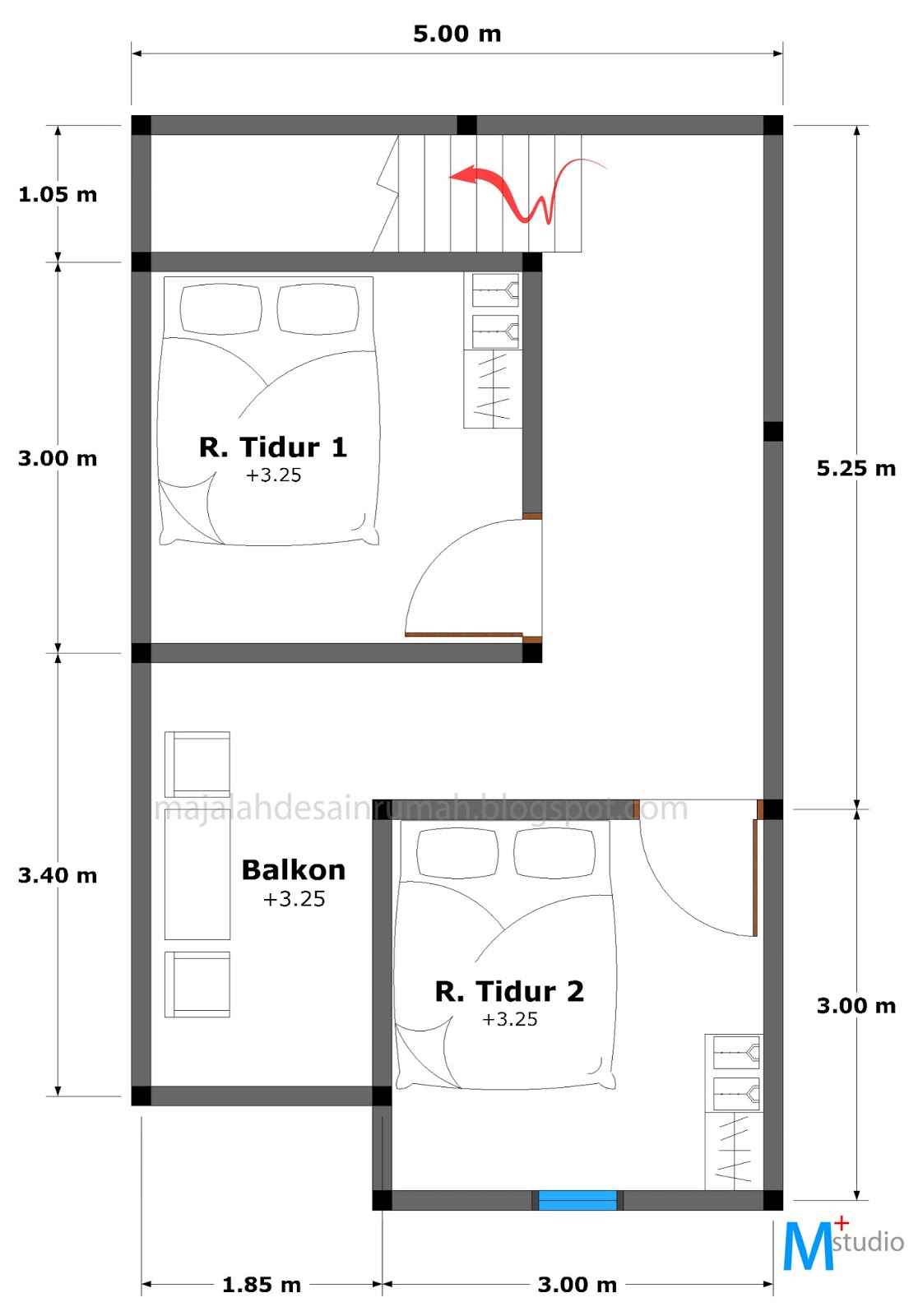 Desain Rumah Ukuran 6x9 Meter - Contoh Z