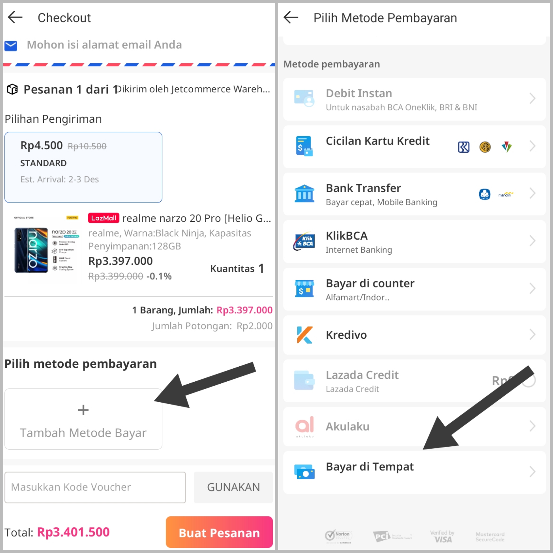 Cara Belanja COD (Bayar di Tempat) di Lazada