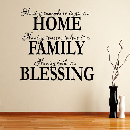 Beautyfull Family Quotes Bedroom Wall Decal Ideas