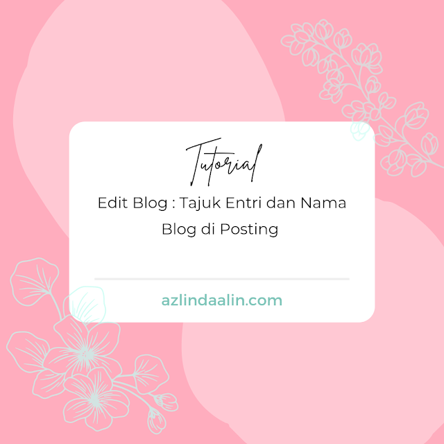 TUTORIAL EDIT BLOG UNTUK TITLE DAN TAJUK ENTRI BLOG - Khas segment tutorial untuk blogspot ! Lagi sekali , kalau tukar template blog ni kan, title dan entri blog pun susunan berterabur. Kalau rajin tukar template, mesti expert bab setting ni. Tapi, jika jarang tukar template blog macam mummy ni ha...jenuh juga nak susun balik. Apa tu, Tajuk Entri Di Hadapan, Nama Blog Di Belakang Tutorial.. untuk apa edit title dan tajuk tu ? Ha..kalau korang taip entri keyword di google, kadang-kadang... korang tak nampak tajuk apa yang keluar, tetau nama blog je keluar kat situ. Perasan tak?   TUTORIAL EDIT BLOG UNTUK TITLE DAN TAJUK ENTRI BLOG  Di bahagian main sentences atas tu. Entri ada masa, kita tak nampak apa tajuk entri dia. Haih, mummy pening nak explain hehe. Cuba lah korang google apa-apa keyword. Di google tu, ada yang keluar nama blog dulu, ada yang keluar tajuk dahulu. Nanti try, k ! Mummy suka keluar tajuk dulu. Tak suka keluar nama blog dia wal ayat tu. Inilah masalahnya jika tukar template blog. Banyak nau setting lari. Dulu... dah cantik-cantik buat. Kali ini ..ada je yang lari. Setting tajuk blog pun lari, bila tukar template.    Tutorial Tajuk Entri Di Hadapan, Nama Blog Di Belakang     Cara nak EDIT BLOG UNTUK TITLE DAN TAJUK ENTRI BLOG tak suah pun, korang ikut je langkah bawah ni tau. Insyaallah gerenti jadi !  1. Log in > Dashboard > Design > Edit Html 2. Pergi ke Design > Edit HTML,kemudian cari kod seperti berikut:  <title><data:blog.pageTitle/></title>  Bila dah jumpa buang kod diatas dan gantikan dengan kod dibawah ini :  Tajuk entri sahaja, gunakan kod ini :  <b:if cond='data:blog.pageType == &quot;index&quot;'> <title><data:blog.title/></title> <b:else/> <title><data:blog.pageName/></title> </b:if>  Tajuk entri dan juga nama blog, gunakan kod ini :  <b:if cond='data:blog.pageType == "item"'> <title><data:blog.pageName/> |<data:blog.title/></title> <b:else/> <title><data:blog.pageTitle/></title> </b:if>  Senang kan, semua editing boleh buat sendiri, tak payah dah nak upah orang. Atau korang juga boleh buat duit dengan ambil upah editing hehehe  Baca juga  Edit Widget , Scroll Box : https://www.azlindaalin.com/2016/08/tutorial-scroll-box-for-blog-archive.html