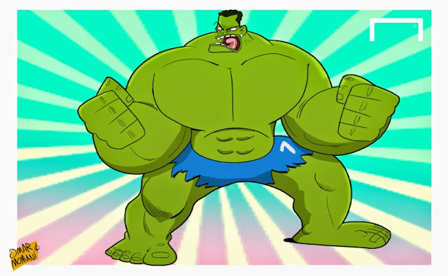 Hulk Brazilian footballer cartoon