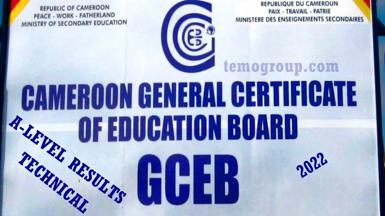 Cameroon GCE Advanced Level TVE Technical Results 2022 PDF