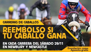 betfair gana 25 euros extras por carrera si tu caballo gana Newbury y Newcastle 29 noviembre