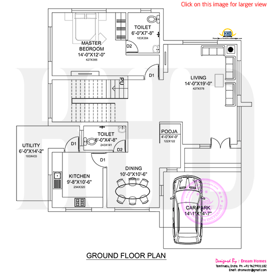 Simple contemporary house  and plan  Kerala home design 