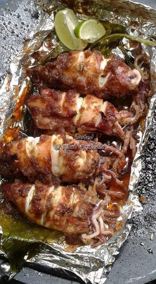 RESEPI SOTONG SUMBAT BAKAR - Dari Dapur Kak Tie