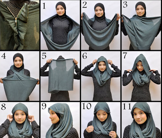 Tutorial Jilbab Pashmina Sifon Simple Terbaru