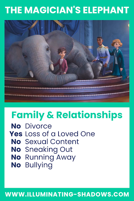 The Magician's Elephant - Family & Relationships - Picture of Peter, Leo, Gloria, and the elephant
