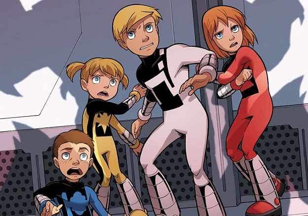 Tim Superhero anak-anak Power Pack (Alex, Julie, Jack, Katie Power) Marvel Comics Superhero Team
