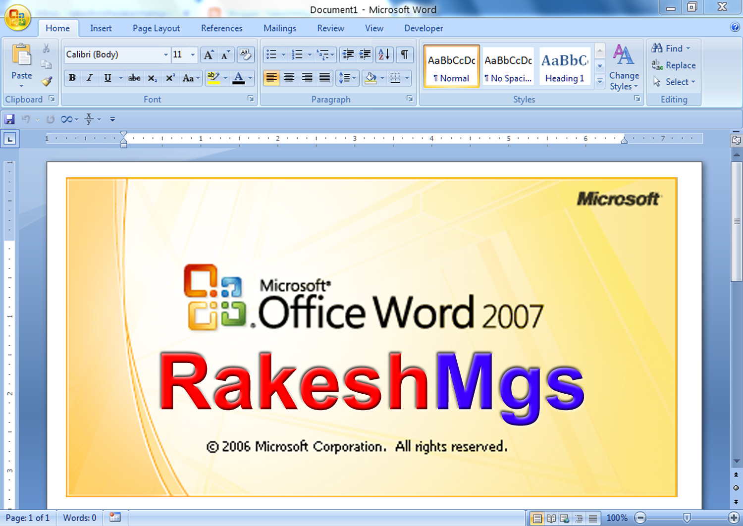 Ms Microsoft Word 07 Full Menu Hindi Notes एम एस वर ड क सभ म न न ट स ह द म Rakeshmgs