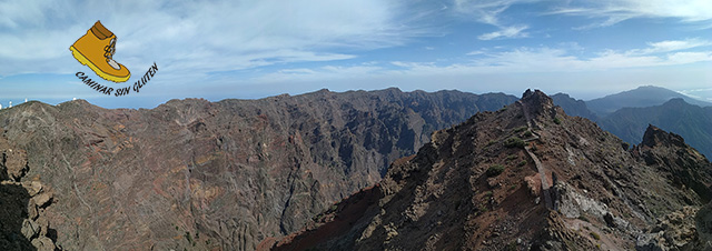 Panorámica desde el Roque de los Muchachos hacia Roque Chico y Caldera de Taburiente