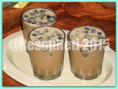 cappucino ice grass jelly recipe at kusNeti kitchen 2015