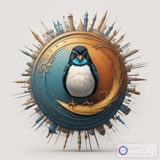 logo with bird inside partially looks like penguin =)