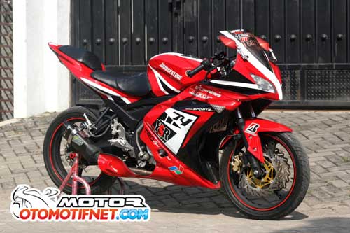 Modifikasi New Yamaha Vixion Merah Full Fairing