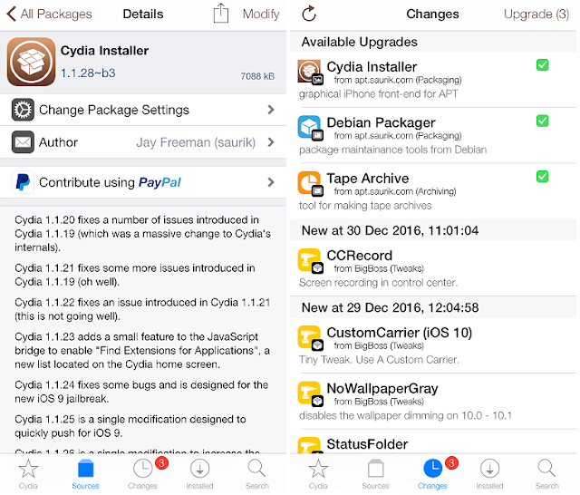 How to install the Cydia 1.1.28 beta 3 for iOS 10.1.1 