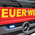 Fulda-Lehnerz / Autotransporter bei Tankvorgang in Brand geraten