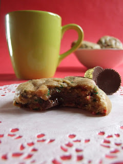 cookies coeur de chocolat fondant aux couleurs de noël