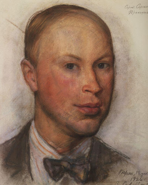 Portrait de Prokofiev peint en 1926 par Zinaïda Serebriakova