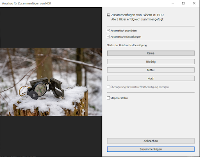 HDR - Belichtungsreihe - Bracketing in Lightroom Classic