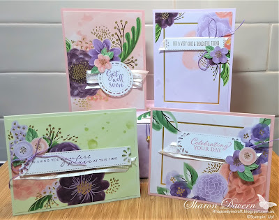 Gorgeous Posies Project kit, Gorgeous Posies, Blackberry bliss, Rhapsody in craft, Stampin' Up 2020-21 Annual Catalogue, Friendship cards, Get well cards, Celebrate you, Wishing you well