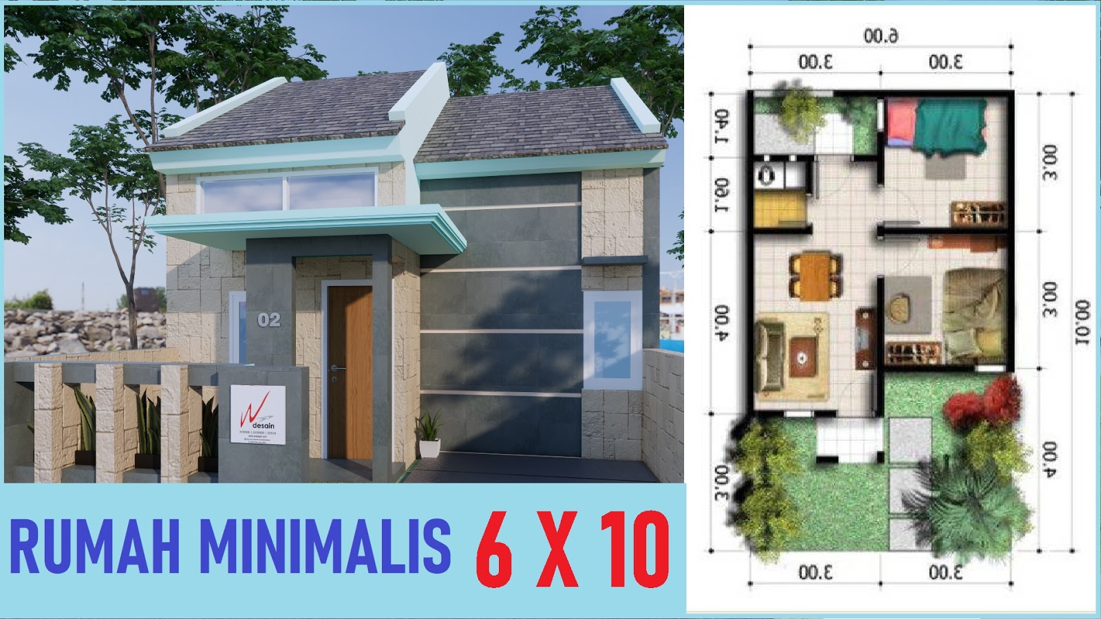Desain Rumah Minimalis Sederhana 6x10 DESAIN RUMAH MINIMALIS