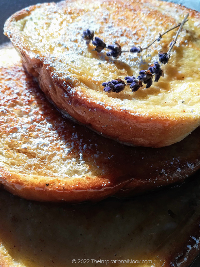 French toast with lavender