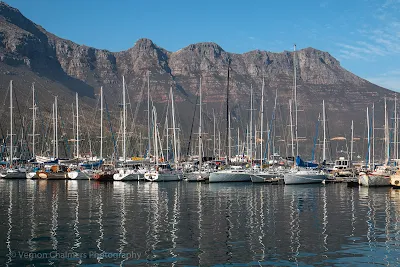 Yachts moored in Hout Bay Harbour Cape Town