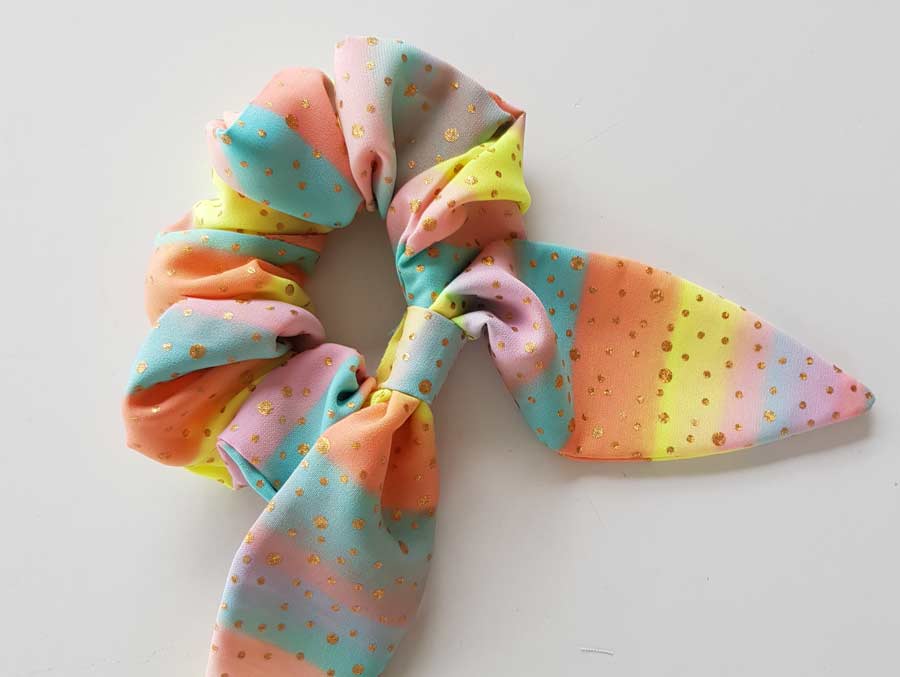 How to sew a Hair Scrunchie with tie, Sewing DIY