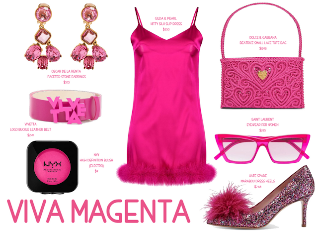 pantone 2023 viva magenta outfit styling