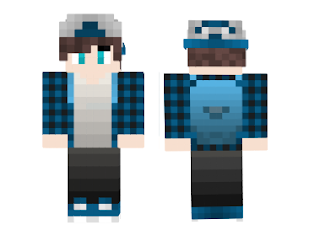 [Skins] Minecraft Cool Guy Skater Blue Skin
