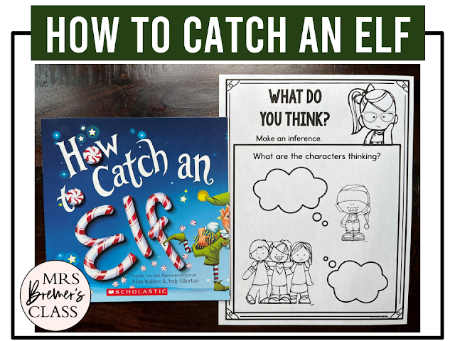 How to Catch an Elf book activities unit with literacy printables, reading companion activities, lesson ideas, and a craft for Christmas in Kindergarten & First Grade