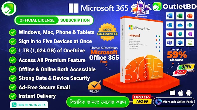 Microsoft Office 365 Official License Subscription with OneDrive Storage