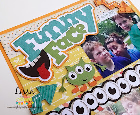 Funny Face layout by Lissa for Miss Kate Cuttables