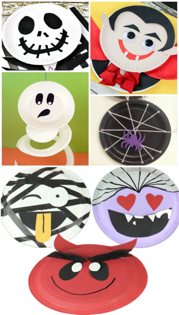 25+ Halloween paper plate crafts for kids. #halloweenpaperplatecrafts #halloweencraftsforkids #paperplatecrafts #growingajeweledrose #halloween