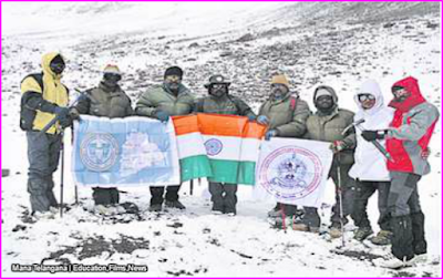 TS Flag flutters on Himalayas