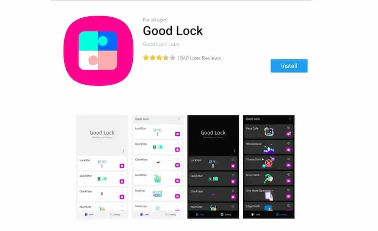 2021 Good Lock مع تحديثات One UI 3.0 الجديد Theme Park و Wonderland و NavStar