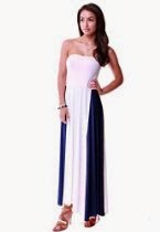 <br />LeggingsQueen Women's Multi Style 2 Tone Color Convertible Dress/Maxi Skirt