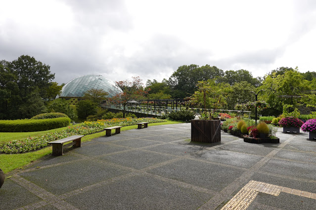 鳥取県西伯郡南部町鶴田　とっとり花回廊　エントランス展示