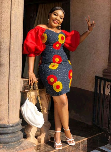 Ankara Short Gown Style