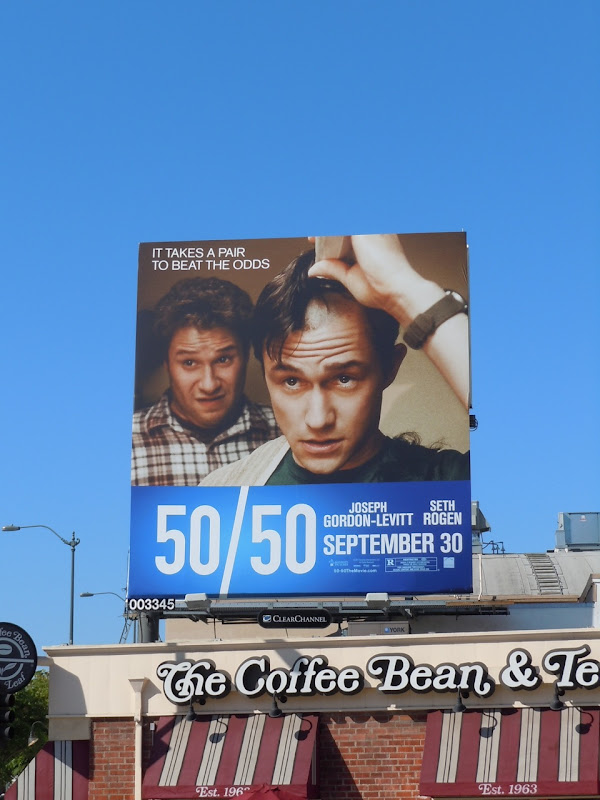 50/50 movie billboard