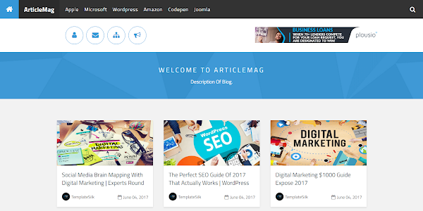  Now we come back with another awesome article writing theme  ArticleMag Blogger Template 