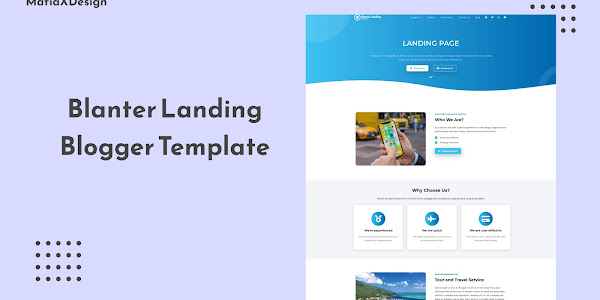 Blanter Landing Page Blogger Template Free Download