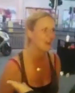 The woman is seen calling a man a “f*****g foreigner" and at one point even physically lashes out after asking him "where are you from?"   A female thug has been caught on camera launching a sickening racist attack on a doorman in Liverpool.  Footage shows the furious woman appearing to spit at and kick the man outside a McDonald's in the city centre.