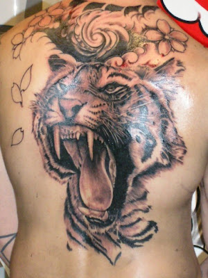 tattoo of tigers. back tattoos of tigers. tiger