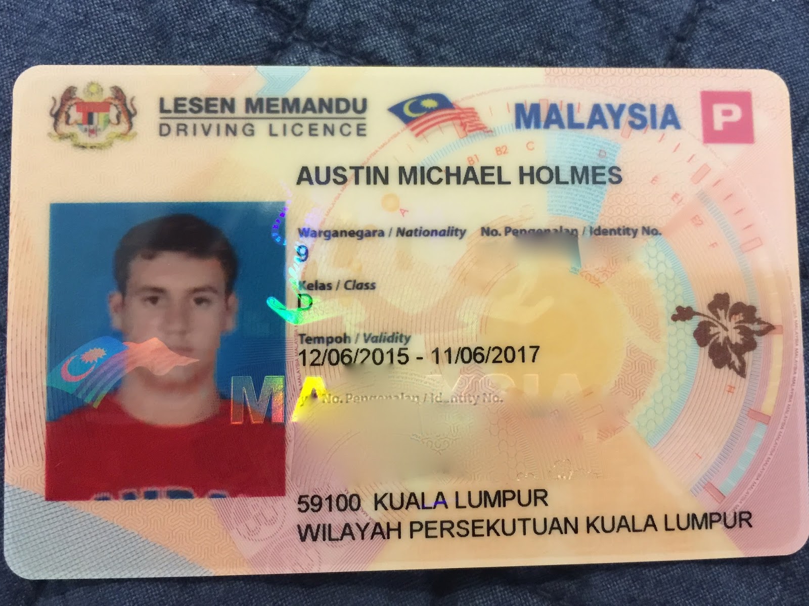 Malaysia and More!: Austin gets a Malaysian Driver's License!