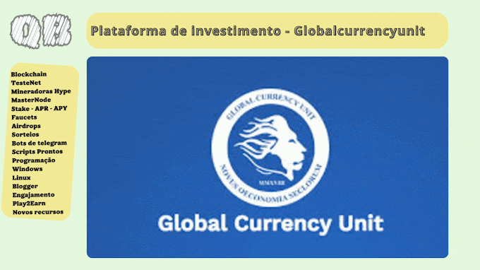 Plataforma de investimento - Globalcurrencyunit - 2022