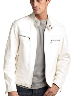 Gambar White Leather Jacket