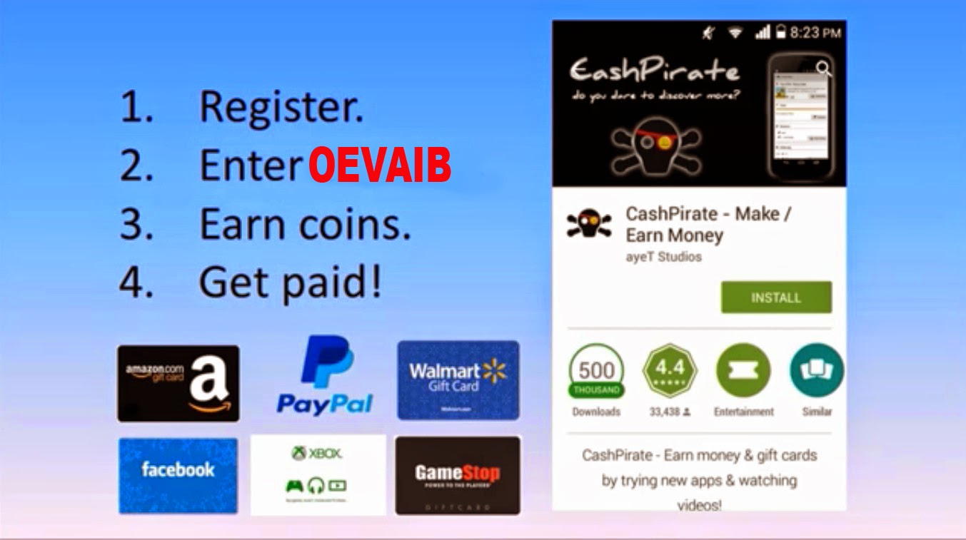 Cash Pirate | Earn Paypal Money, FREE Bitcoins, and Amazon ...